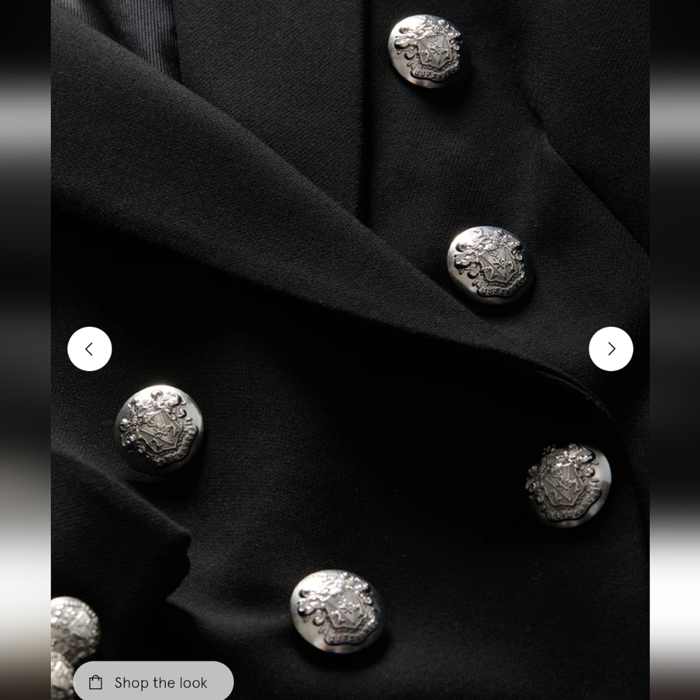NWT Miller Dickey JacketBlack Flap-Pocket Double-Breasted Blazer Sz 2 - Picture 7 of 12